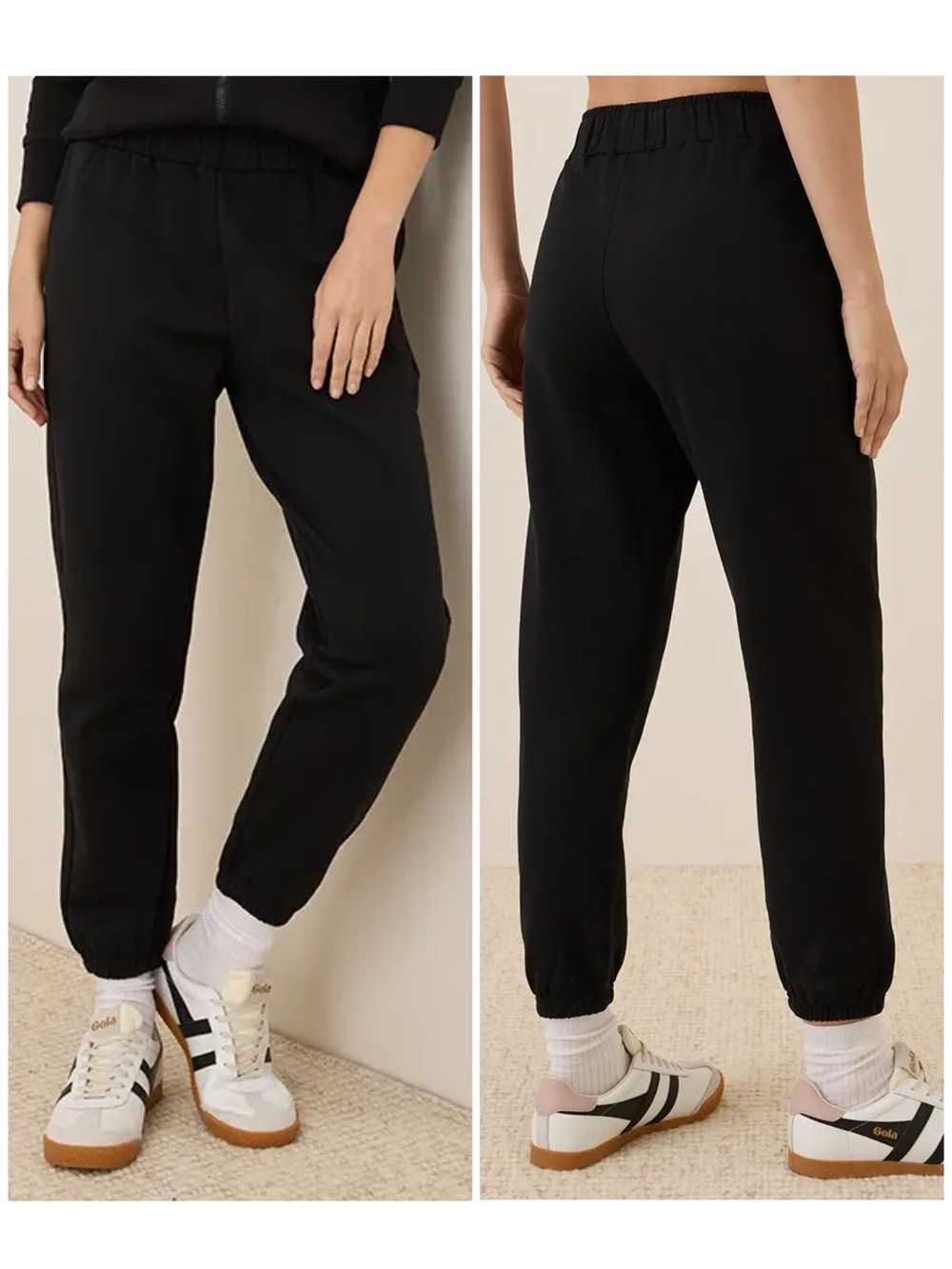 PACT Black Organic Brushed Fleece Sweatpant Size Small Comfy Cozy Loungewear